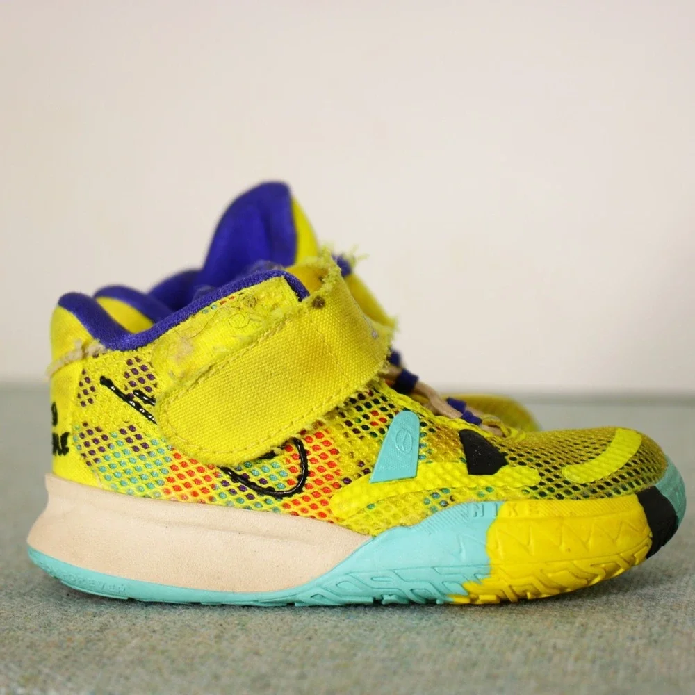 Nike Kyrie 7 Yellow Strike World People Toddler Sneakers Shoes CT4980-700 Sz 5c